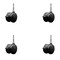 Service Caster 2'' Black Floor Safe Twin Wheel Casters with Brakes 5/16 Grip Neck Stem, 4PK SCC-GN02S50-TPR-BLK-B-4 - alternate 1